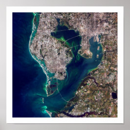Poster Tampa Bay Satellite Image