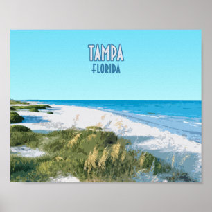 Poster Tampa Beach Florida Vintage