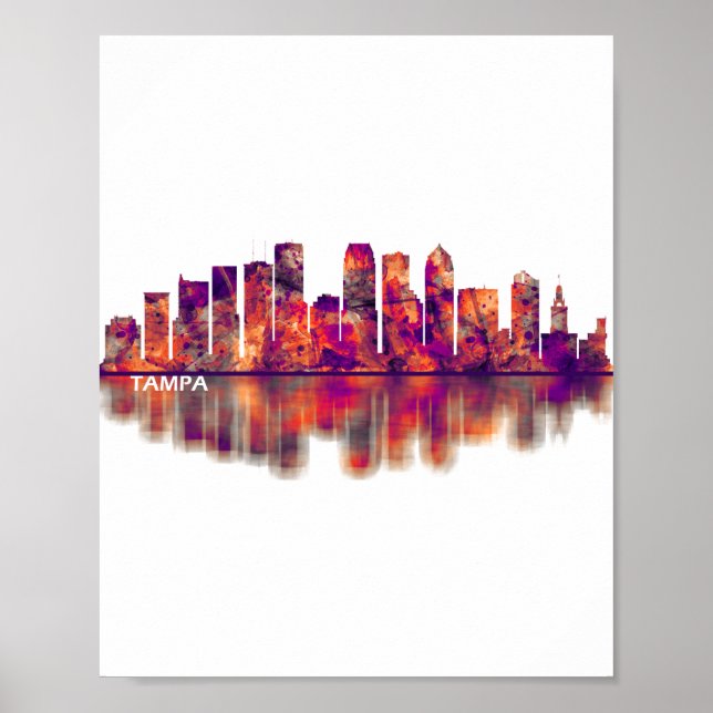Poster Tampa Florida Skyline (Frente)