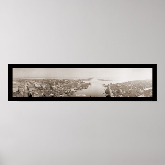 Poster Tampa Harbor, Foto Enorme FL 1914 (Frente)