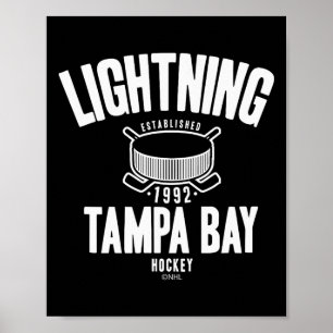 Poster Tampa Y Lightning Disco de Hockey Azul Oficialment