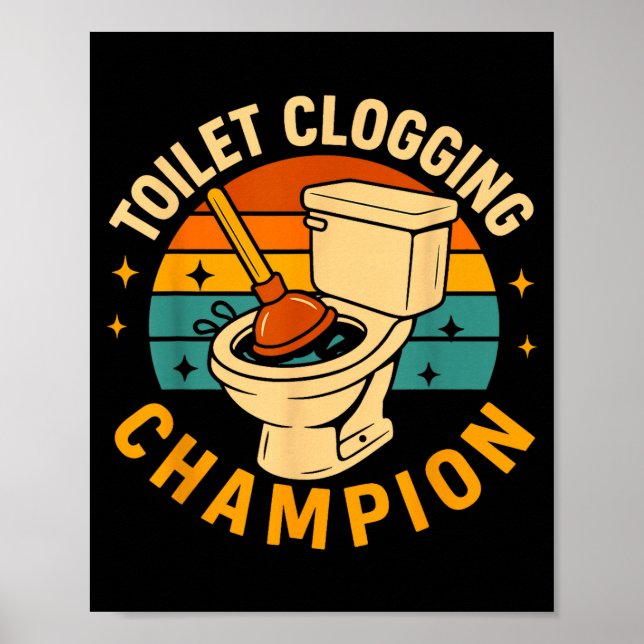 Poster Tampoamento de Vaso Chamon Piada de Banheiro Engra (Frente)
