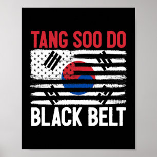Poster Tang Soo Do Black Belt Karate Fighter Coreano Mart