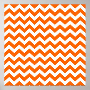 Pôster Tangerine Safari Chevron