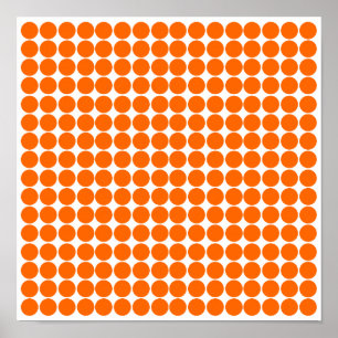 Poster Tangerine Safari Dot