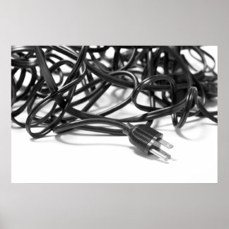 Poster Tangle of Power Cables