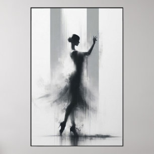 Poster Tango Dancer em Movimento Expressivo