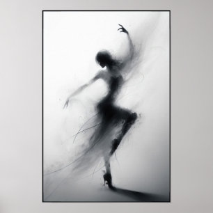 Poster Tango Dancer em Movimento Expressivo