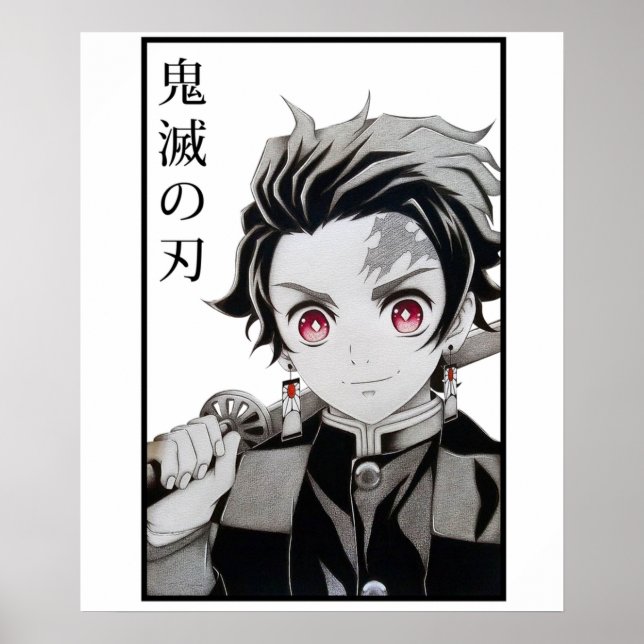 Poster Tanjiro Demon Slayer Kimetsu No Yaiba Anime (Frente)