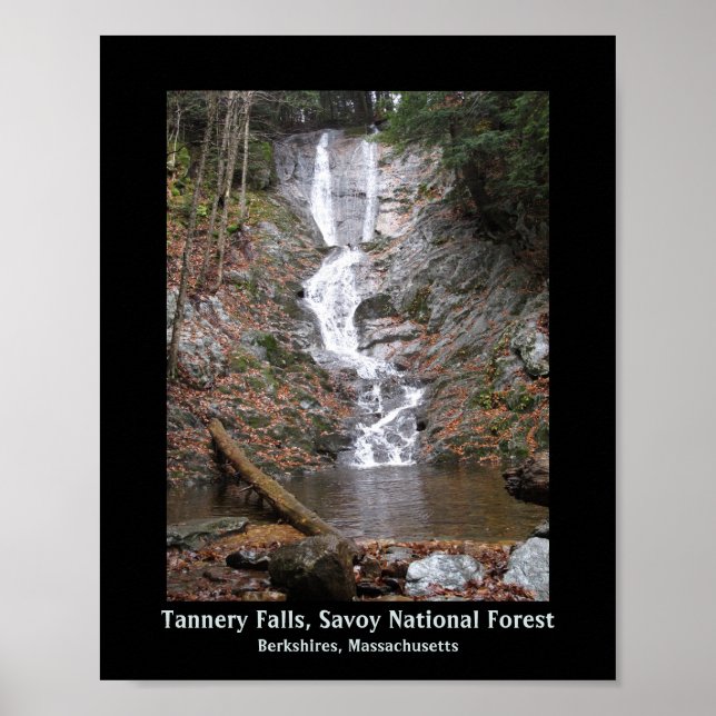 Poster Tannery Falls Savoy National Forest Berkshires, MÃ (Frente)