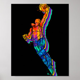 Poster Tanque de Arte Desportiva Colorida Dunk Abstrato
