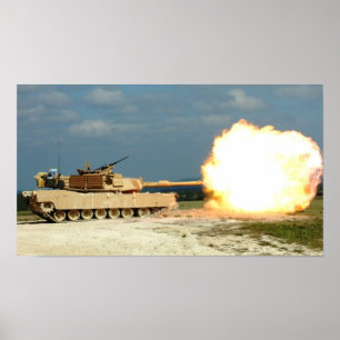 Poster Tanque de guerra de M1A2 Abrams