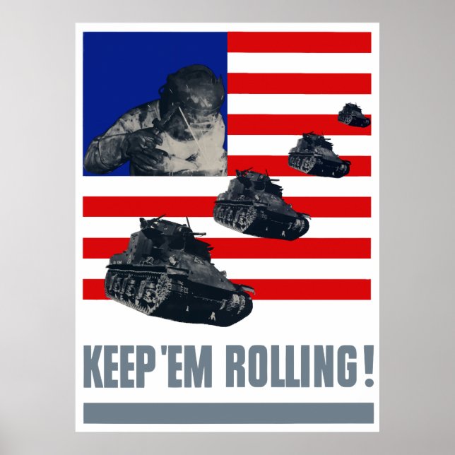 Poster Tanques - Mantenha-Os Rolando (Frente)