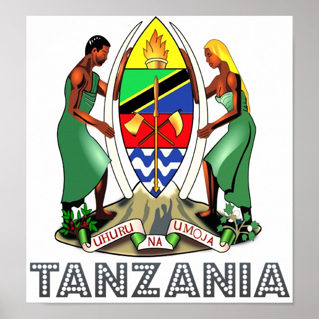 Poster Tanzania Coat of Arms (Frente)