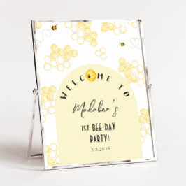Poster Tão doce em ser uma festa de um dia de abelha bem-