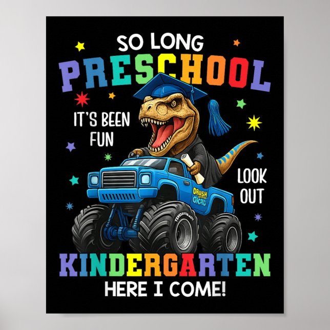 Poster Tão Longa Graduação Da Pré-Escola Cl 2025 Crianças (Frente)