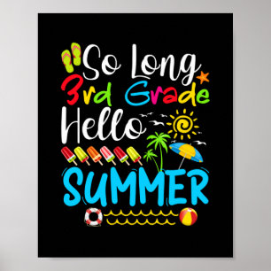 Poster Tão Longo Verão Do 3º Ano, Dia Da Escola.