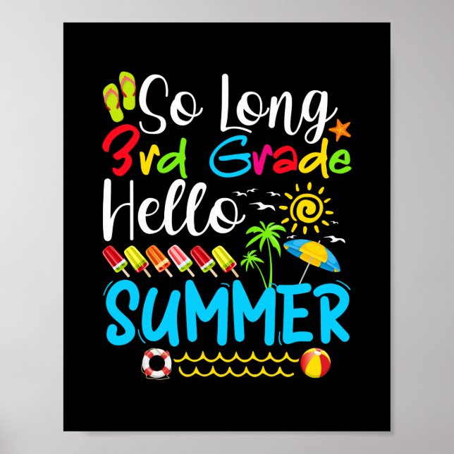 Poster Tão Longo Verão Do 3º Ano, Dia Da Escola. (Frente)