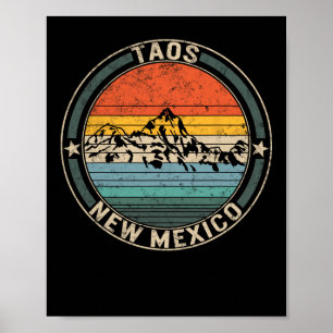 Poster Taos Novo México Esquiando o Taos Ski Valley Snowb