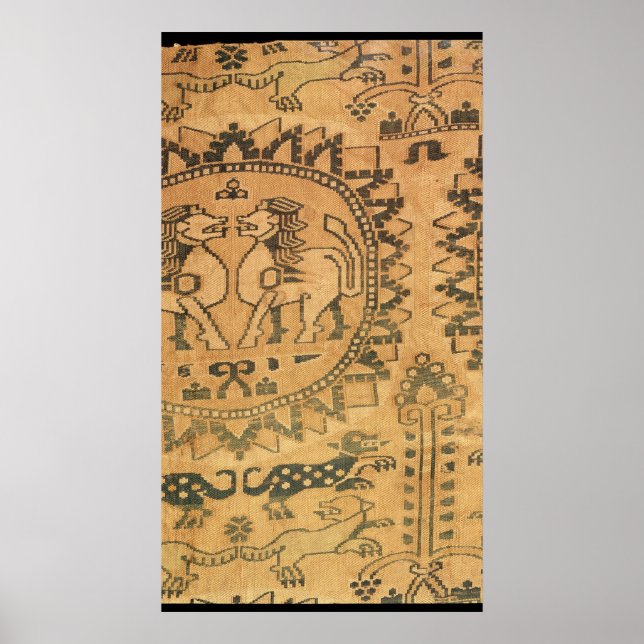 Poster Tapeçaria, Ásia Ocidental, século 7-8 (Frente)