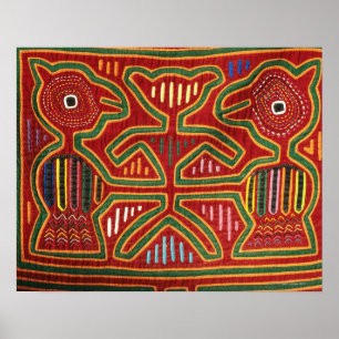 Poster Tapeçaria colorida dos indianos 2 de Cuna