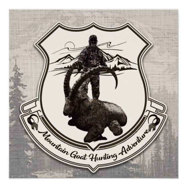 Pôster tapeçaria de aventura para caça de cabras de monta (Frente)
