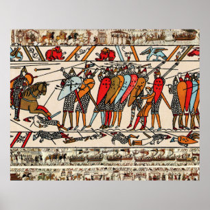 POSTER TAPEÇARIA DE BAYEUX,BATALHA DE HASTINGS,CAVALEIROS