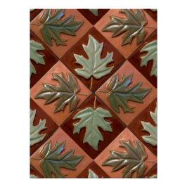 Pôster Tapeçaria De Parede Com azulejos De Folha De Mapea