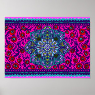 Pôster Tapeçaria floral