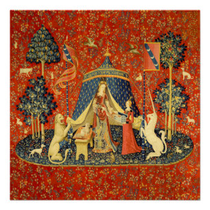 Pôster Tapeçaria Medieval Lady e O Unicórnio: Arte France