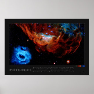 Poster Tapestry of Blazing Starbirth (NGC 2014, NGC 2020)
