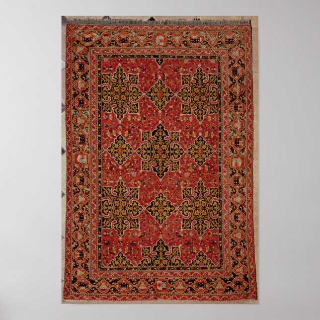 Pôster Tapete Anatolian Star Ushak, 1585 (Frente)