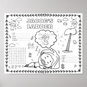 Poster tapete de colorir jacobs ladder editável
