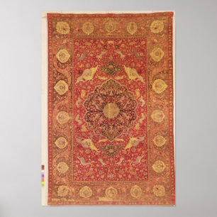 Pôster Tapete decorado com cenas de animais de combate