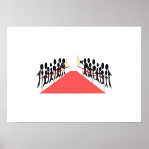 Poster Tapete vermelho da celebridade