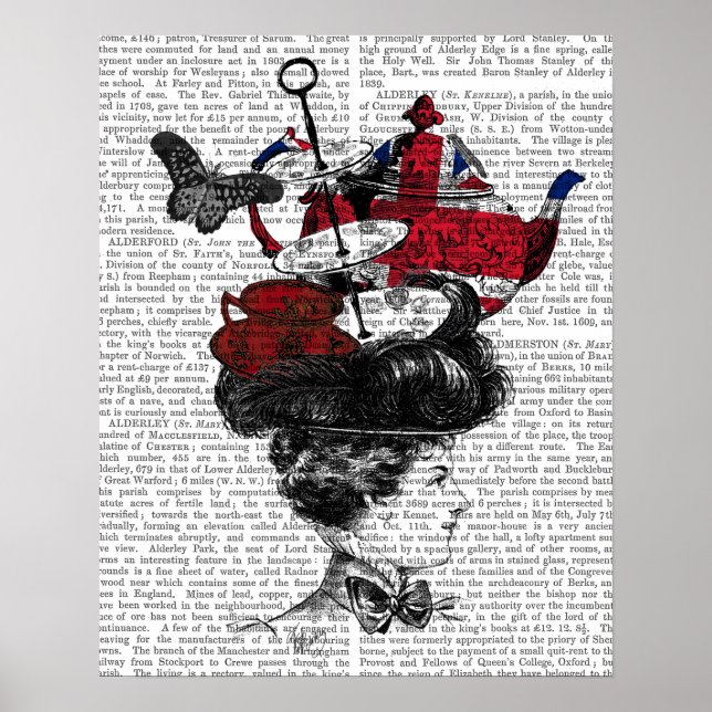 Poster Tarde Britânica Tea Hat (Frente)