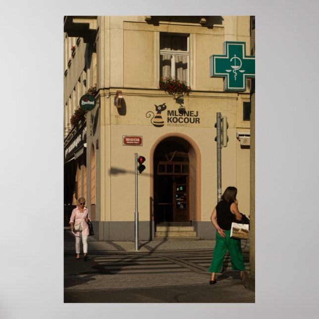 Poster Tarde da tarde em Vinohrady, Praga (Frente)