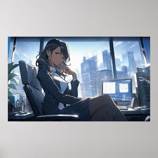 Poster Tarde da tarde no meu escritório (Frente)