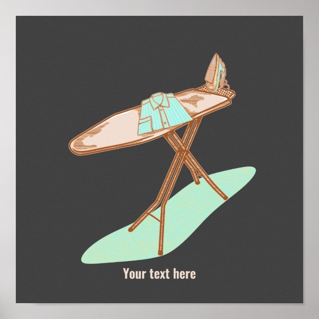 Poster Tarefas domésticas de conselho de ferro e passar a (Frente)