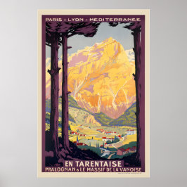 Poster Tarentaise Valley Vanoise Massif France Vintage