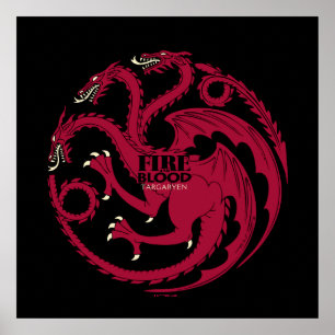 Poster Targaryen Sigil - Fogo e Sangue