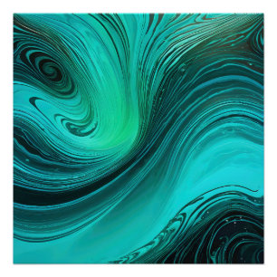 Pôster "Tarifa" Blue Swirls Ondas