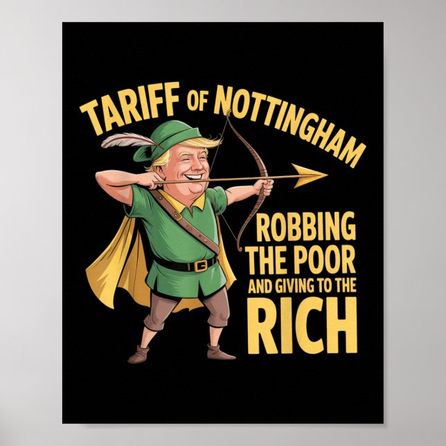 Poster Tarifa de Nottingham - Tarifa Anti Trump Engraçada (Frente)