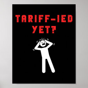 Poster Tarifa Engraçada-mente Aterrada Tarifas Anti-trump