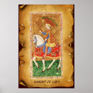 PÔSTER TARIFAS ANTIGAS DE RENISSÂNCIA/KNIGHT DE XÍCARAS
