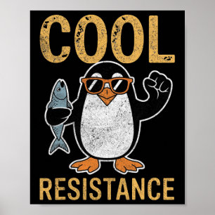 Poster Tarifas de Pinguins de Resistência Legal e Sutil P