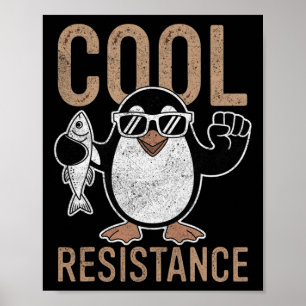 Poster Tarifas de Pinguins de Resistência Legal e Sutil P