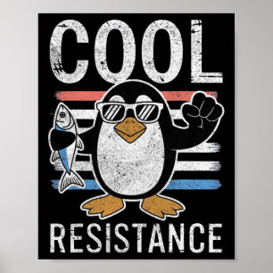 Poster Tarifas de Pinguins de Resistência Legal e Sutil P