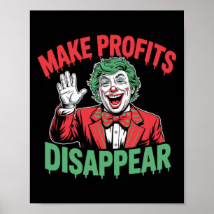 Poster Tarifas de Trump Recessão Meme Fazem Lucros Desapa