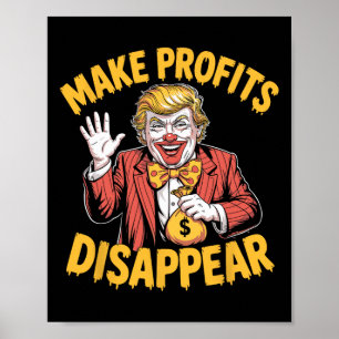 Poster Tarifas de Trump Recessão Meme Fazem Lucros Desapa